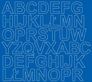 Litery samoprzylepne matowe, niebieskie, 3 cm - Pasmanteria Litery samoprzylepne matowe, niebieskie, 3 cm - Pasmanteria - miniaturka - grafika 1