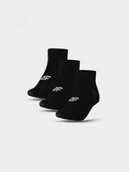 Skarpetki damskie - Damskie skarpety basic (3-pack) 4F 4FRAW24USOCF368 - czarne - miniaturka - grafika 1