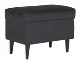 Pufy i podnóżki - Podnóżek Ron Velvet, czarny, Signal, Gratisy, szybko - miniaturka - grafika 1