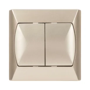 Ospel Łącznik podwójny schodowy AKCENT satynowy - Wyłączniki światła i elektryczne - miniaturka - grafika 1