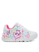 Buty dla dziewczynek - Skechers Sneakersy Uno Lite - My Drip 310391L/WMN Biały - miniaturka - grafika 1