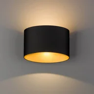 Lampy ścienne - Nowodvorski Ścienna LAMPA loft ELLIPSES LED 8181 metalowa OPRAWA kinkiet LED 10W 3000K okrągły IP54 czarny złoty 8181 - miniaturka - grafika 1