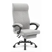 Fotele i krzesła biurowe - Fotel biurowy HELL'S CHAIR HC-1030 Szary - miniaturka - grafika 1