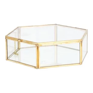 Szkatułka sześciokątna GRAZIA 17x16x5 cm HOMLA - Pudełka i szkatułki - miniaturka - grafika 1