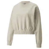 Bluzy damskie - Bluza damska Puma HER CREW beżowa 84709464-L - miniaturka - grafika 1