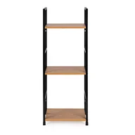 Półki do salonu - Regał Drewniany Nowoczesny Metalowa Rama Loft 3 Półki - miniaturka - grafika 1
