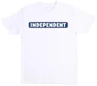 Koszulki męskie - t-shirt INDEPENDENT BAR LOGO HEAVYWEIGHT White/Blue - miniaturka - grafika 1