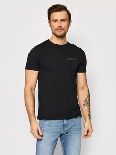 Koszulki męskie - Geox T-Shirt Sustainable M2510J-T2870 F9000 Czarny Regular Fit - grafika 1