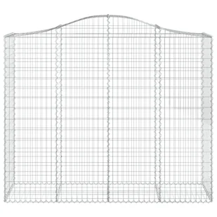 VIDAXL Kosze gabionowe, 2 szt, 200x50x160/180 cm, galwanizowane żelazo - Ogrodzenia - miniaturka - grafika 5