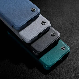 Nillkin Qin Cloth Pro Case etui Samsung Galaxy S23+ pokrowiec z klapką osłona na aparat niebieskie - Etui i futerały do telefonów - miniaturka - grafika 15
