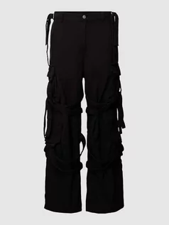 Spodnie męskie - Spodnie cargo o kroju baggy fit z kieszeniami z tyłu - grafika 1