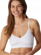 Biustonosze - Schiesser Gładki Biały Miękki Biustonosz Bez Fiszbin 40 J2A - miniaturka - grafika 1