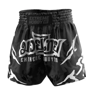 Spodenki Muay Thai męskie EXTREME HOBBY BLACK PANTHER - Kimona, stroje i obuwie - miniaturka - grafika 1