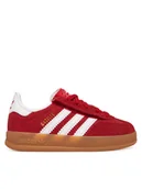 Buty dla dziewczynek - adidas Sneakersy Gazelle Indoor Comfort Closure Elastic Lace IH9132 Czerwony - miniaturka - grafika 1