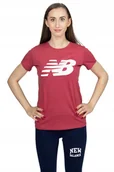 Koszulki i topy damskie - Damska Koszulka New Balance Wt03816Err Malina R-Xs - miniaturka - grafika 1
