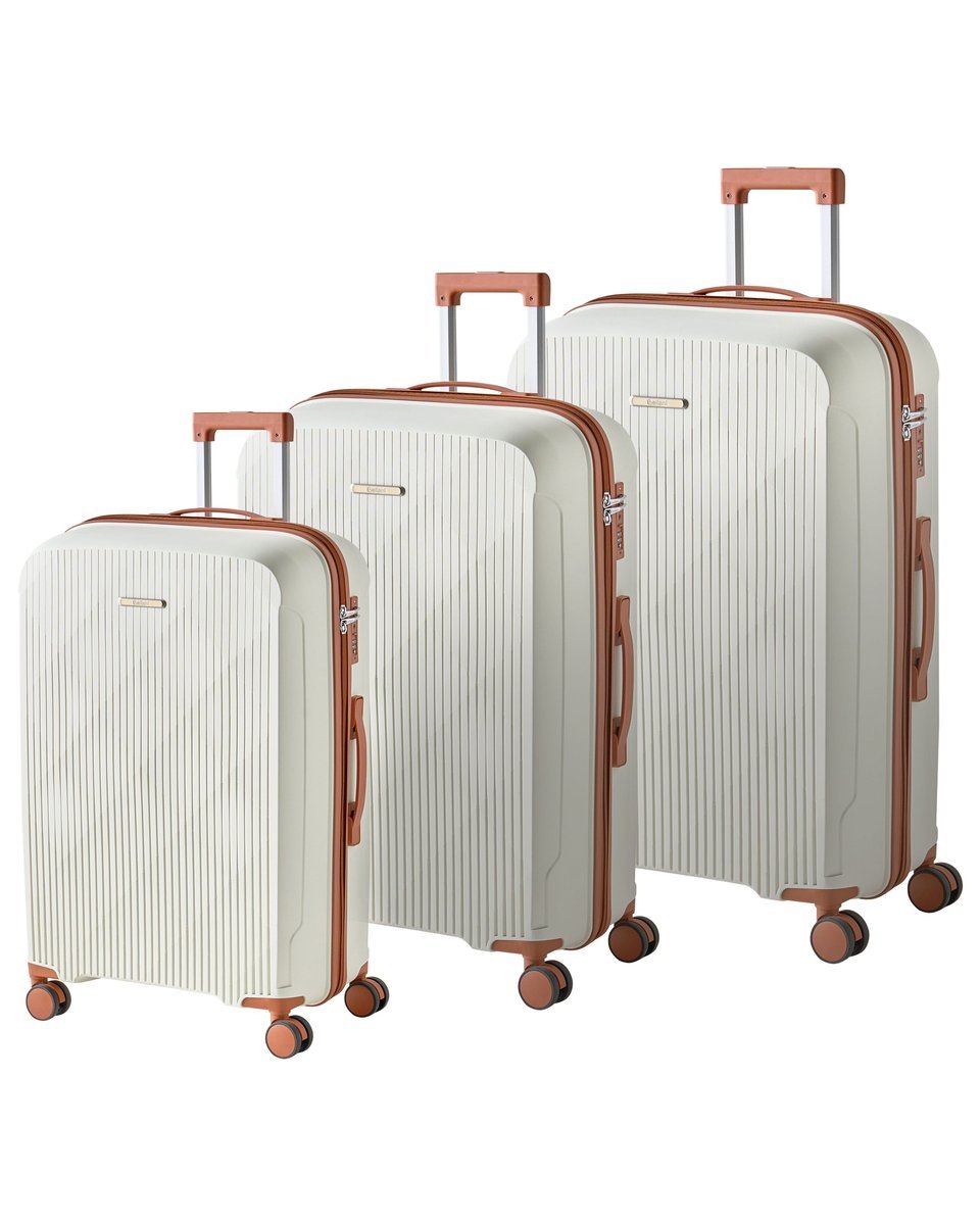 Zestaw 3 walizek TONSAI Złamana biel