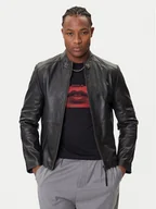 Kurtki męskie - HUGO Kurtka skórzana Lokis-3 50540984 Czarny Slim Fit - miniaturka - grafika 1