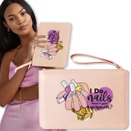 Torebki damskie - Torebka Kopertówka RÓŻ Na Telefon POWER NAILS Wz - miniaturka - grafika 1