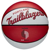 Koszykówka - Wilson Team Retro Portland Trail Blazers Mini Ball WTB3200XBPOR unisex piłka do koszykówki biała - miniaturka - grafika 1
