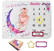 Koce i narzuty dla dzieci - FOTOKOCYK Z IMIENIEM DZIECKA FOTO MATA DLA DZIEWZYNKI W PREZENTOWYM PUDEŁKU - miniaturka - grafika 1