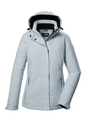 Kurtki damskie - killtec Damska kurtka funkcyjna/kurtka outdoorowa z odpinanym kapturem KOW 37 WMN JCKT, cloud grey, 44, 39702-000 - miniaturka - grafika 1