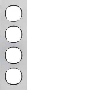 Berker Ramka potrójna poczwórna R.8 - aluminium, montaż płaski - Klawisze i ramki - miniaturka - grafika 1