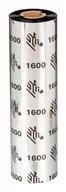 Taśmy do drukarek barwiące - Zebra 1600 Wax taśma termiczna 450 m Czarny 01600BK08345 - miniaturka - grafika 1