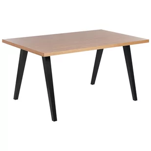 Stół do jadalni 150 x 90 cm jasne drewno z czarnym LENISTER! - Stoły - miniaturka - grafika 1