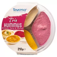 Mieszanki warzywne, sałatki - Taverna Oriental Curry & Beetroot Trio Hummus 210 g - miniaturka - grafika 1