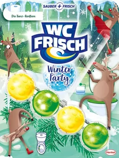 WC Frisch Winter Party Tanz-Rentiere Zawieszka WC 50 g DE - Środki do WC - miniaturka - grafika 1