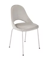 Krzesła - Krzesło Costa Steel Black, do salonu, do jadalni, tapicerowane, na metalowych srebrnych nóżkach - miniaturka - grafika 1