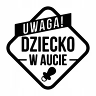 Akcesoria motoryzacyjne - Naklejka na auto DZIECKO W AUCIE 10 cm - miniaturka - grafika 1