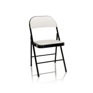 Krzesła - Krzesło składane TUDELA Biały hjh OFFICE - miniaturka - grafika 1