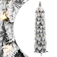 Choinki - vidaXL Sztuczna choinka z 45 lampkami LED i śniegiem, 90 cm - miniaturka - grafika 1