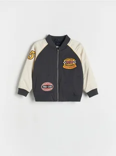 Reserved - Kurtka bomber oversize - ciemnoszary - Kombinezony dla dzieci - miniaturka - grafika 1