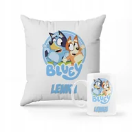 Gadżety dla niej i dla niego - ZESTAW PODUSZKA + KUBEK Z Nadrukiem Prezent Bluey Blu Piesek Bluu Pies #6 - miniaturka - grafika 1