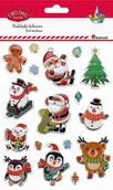 Zeszyty szkolne - Naklejki wypukłe Mikołaje bałwanki Ciastek 17 szt - miniaturka - grafika 1