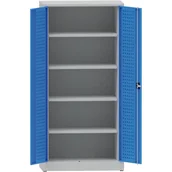 Pozostałe wyposażenie warsztatu - KOVONA Metalowa szafa warsztatowa, 1950x950x500 mm, 4 półki, 50 kg S45650.2.B5.2.4K - miniaturka - grafika 1