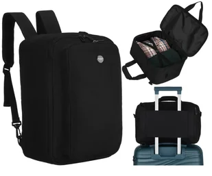 Plecak podróżny do samolotu 40x20x25 torba podróżna Wizzair Ryanair bagaż kabinowy podręczny Peterson czarny - Torby podróżne Plecak podróżny do samolotu 40x20x25 torba podróżna Wizzair Ryanair bagaż kabinowy podręczny Peterson czarny - Torby podróżne - miniaturka - grafika 1