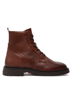 Tommy Hilfiger Trzewiki FM0FM05183 Brązowy - Botki męskie - miniaturka - grafika 1