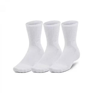 Under Armour Unisex High Socks Ua 3-Maker skarpety Mid-Crew Socks, Wht, 1373084-100, LG - Skarpetki damskie - miniaturka - grafika 1
