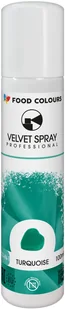 Turskusowy zamsz w sprayu Velvet 100 ml Food Colours - Dodatki do ciast w proszku - miniaturka - grafika 1