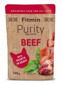 Mokra karma dla kotów - FITMIN Cat Purity Wołowina z serduszkami w bulionie 100g (saszetka) - miniaturka - grafika 1