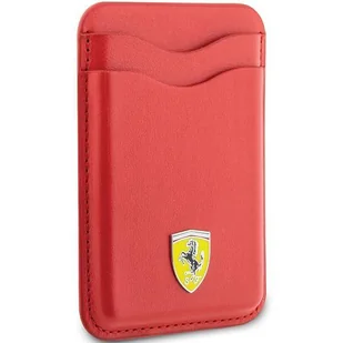 Etui Ferrari Wallet Card Slot FEWCMRSIR - czerwone MagSafe Leather 2023 Collection - Etui i futerały do telefonów - miniaturka - grafika 2