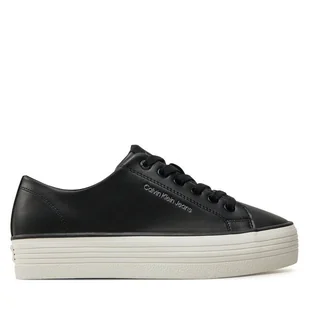 Tenisówki Calvin Klein Jeans Bold Vulc Flatf Low Lth In YW0YW01633 Czarny - Trampki damskie - miniaturka - grafika 1