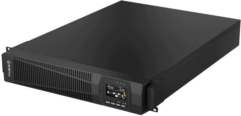 UPS Alantec Zasilacz awaryjny UPS Rack 2000VA/1800W, 220V/50Hz, TFT LCD obrotowy, SNMP/USB/RS232/EPO, ochrona RJ45, VRLA 4×9Ah, gniazdo baterii zewn. Anderson SB50, 2×CEE 7/3, IEC C20, kable USB A-B, RS232 DB9, zasilający CEE–IEC AP-PX2KR-02
