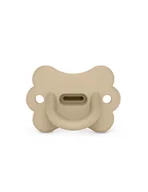 Smoczki uspokajające - Suavinex SX Pro smoczek fizjologiczny silikonowy Colour Essense 0-6m+ Motylek beżowy - miniaturka - grafika 1