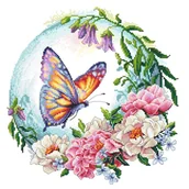 Pasmanteria - Haft krzyżykowy - Zestaw do haftu - Bajkowy motyl - miniaturka - grafika 1