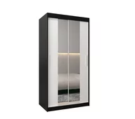 Szafy - Szafa przesuwna garderoba TOKYO 1 100 gł. 62 Czarny / Biały - miniaturka - grafika 1