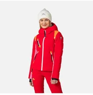 Kurtki narciarskie - Kurtka Rossignol W Pilot Down Jkt czerwony - miniaturka - grafika 1